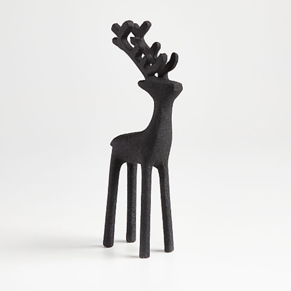New! 🖤🦌🖤 Crate&Barrel Zinc Reindeer 9”
